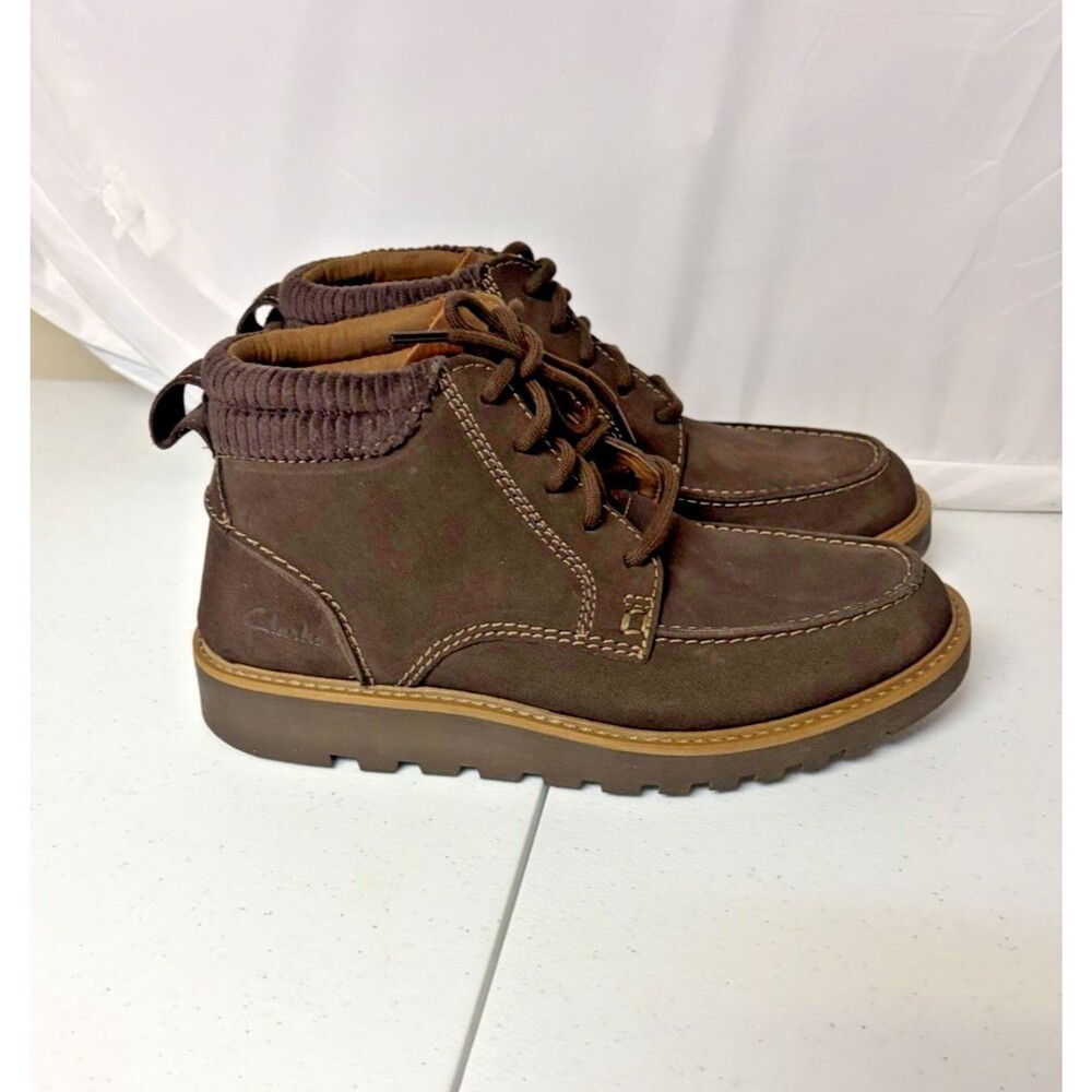Clark’s Barnes Mid Oxford Boots Size 8 Brown Lace Up New